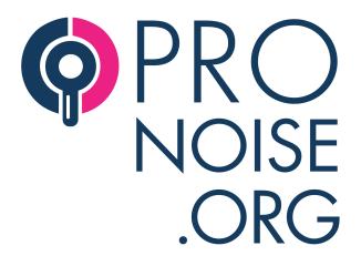 Λογότυπο Pronoise.org Λευκό Square