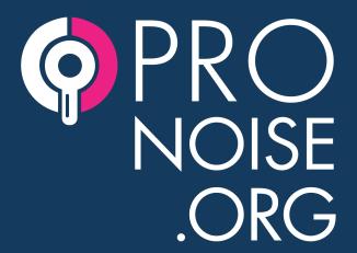 Λογότυπο Pronoise.org Μπλε Square