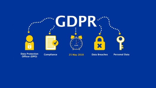 Λογότυπο GDPR που απεικονίζει τις βασικές αρχές του προτύπου.