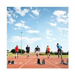 Εικόνα που απεικονίζει αθλητές στίβου να τρέχουν για τον Διαγόρα.